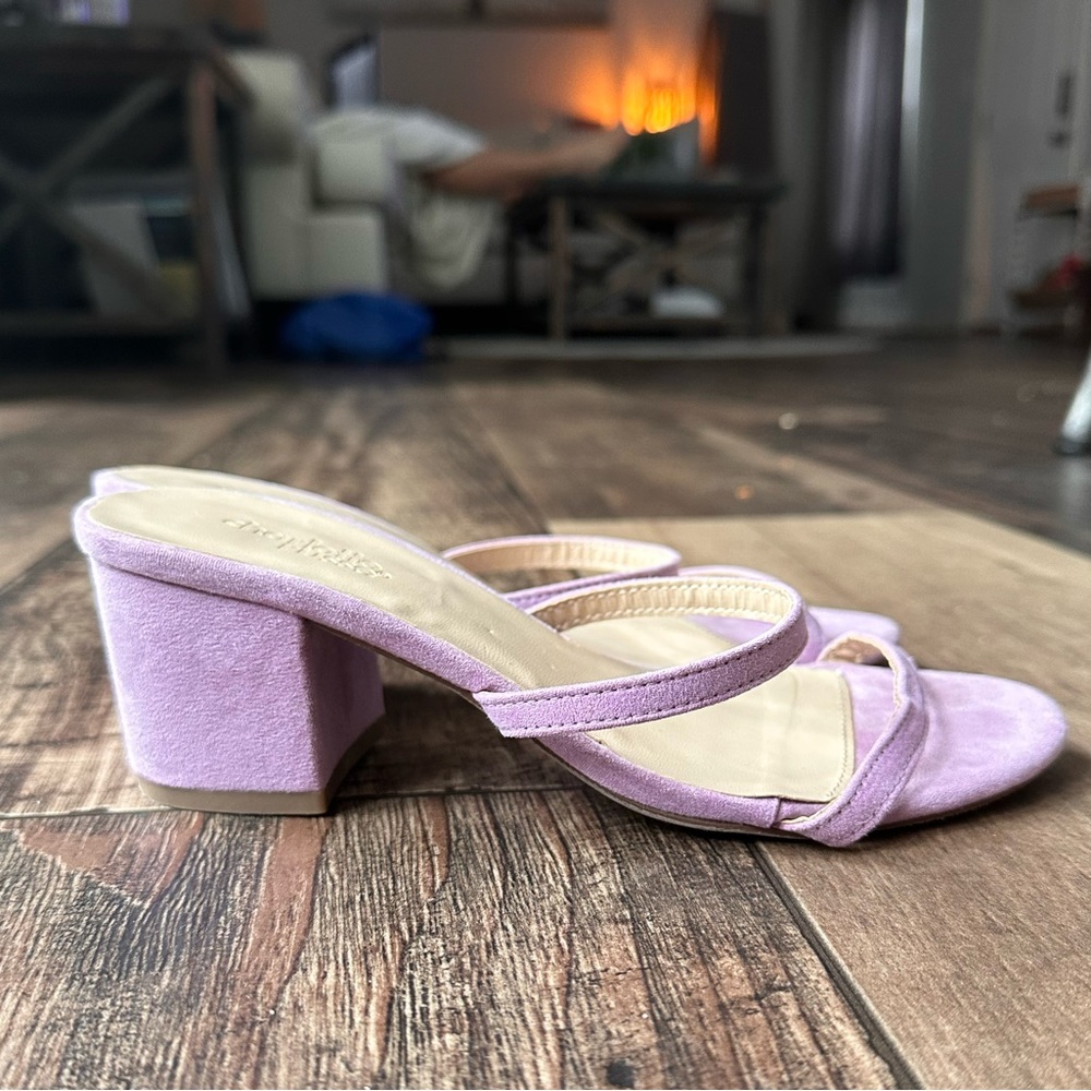 Lavender Charlotte Russe Low Block Heel
